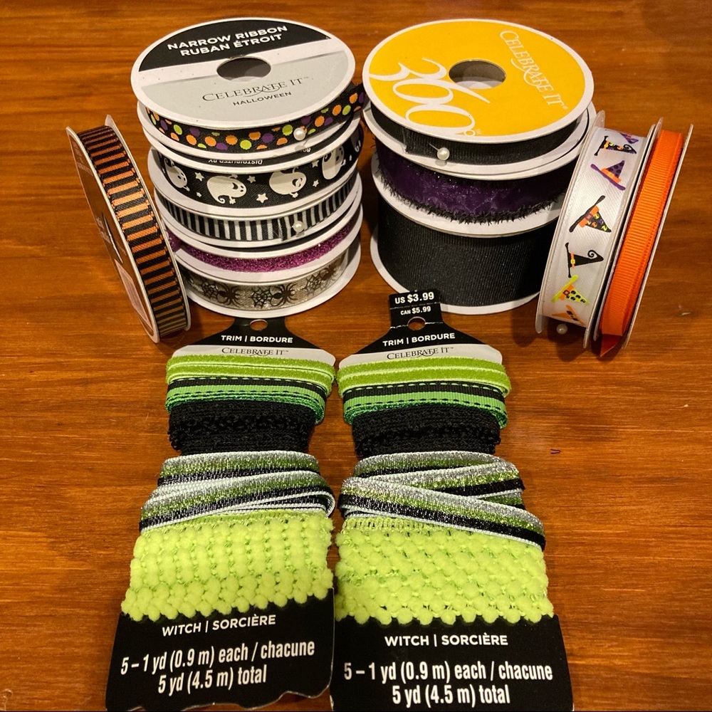 Huge Bundle of Halloween Craft Ribbon